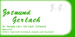 zotmund gerlach business card